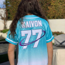 Load image into Gallery viewer, Kaivon Teal Baseball Jersey - Baseball Jersey -  Kaivon-  Electric Family Official Artist Merchandise
